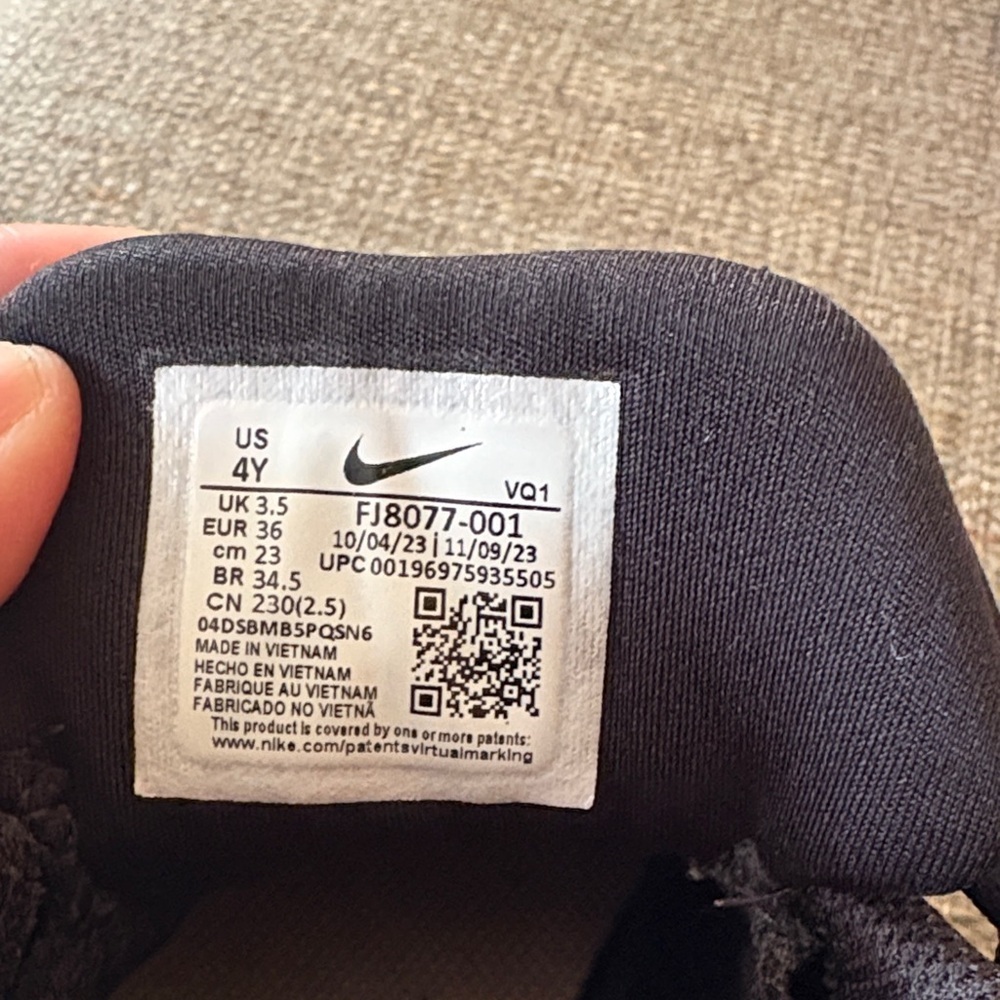 Gently Loved Nike Kids Black, Red and Pink Sneakers - Picture 5 of 9
